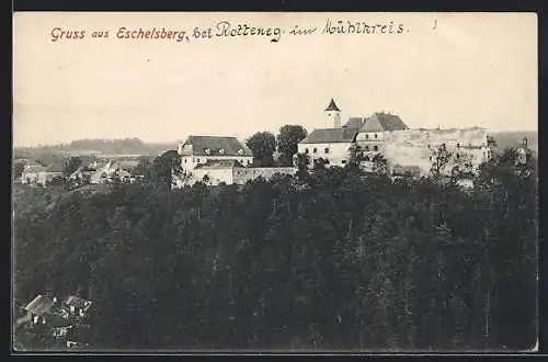 AK Eschelberg, Ortsansicht mit Kirche