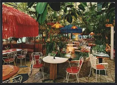 AK Heidenau / Tostedt, Café Tropicana im Heidenauer Hof, Innenansicht