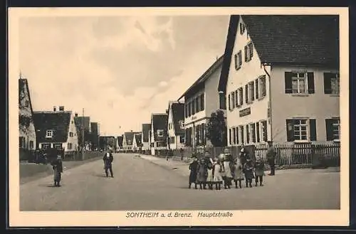 AK Sontheim / Brenz, Blick in die Hauptstrasse