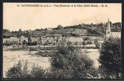 AK Savonnières /I.-et-L., Vue Generale et le Cher