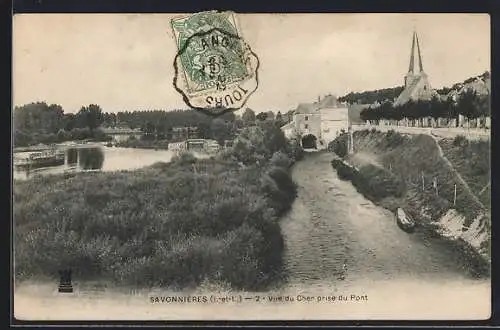 AK Savonnières /I.-et-L., Vue du Cher prise du Pont