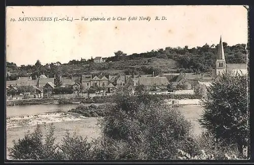 AK Savonnières /I.-et-L., Vue Generale et le Cher