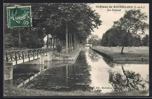 AK Richelieu /I.-et-L., Le Chateau, Le Canal