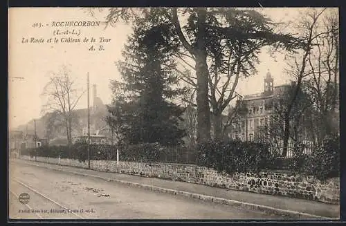 AK Rochecorbon /I.-et-L., La Route et le Chateau de la Tour