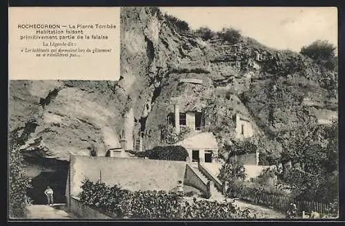 AK Rochecorbon /I.-et-L., La Pierre Tombee, Habitation faisant primitivement partie de la falaise