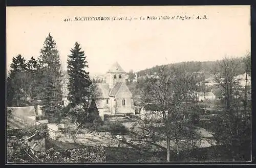 AK Rochecorbon /I.-et-L., La Petite Vallee et l`Eglise