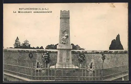 AK Rivarennes /I.-et-L., Le Monument commemoratif