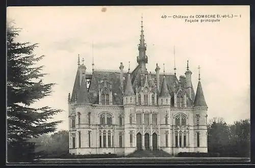 AK Comacre /I.-et-L., Le Chateau, Facade principale