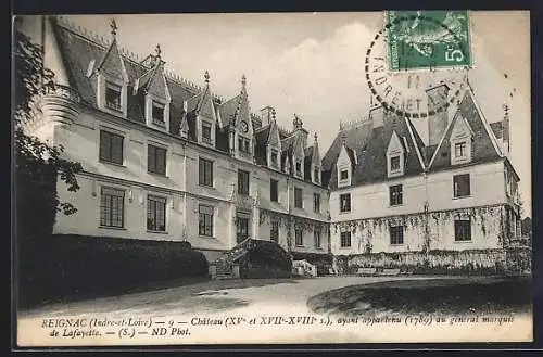 AK Reignac /Indre-et-Loire, Chateau ayant appartenu au general marquis de Lafayette