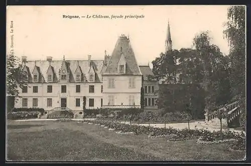 AK Reignac /Indre-et-Loire, Le Chateau, facade principale