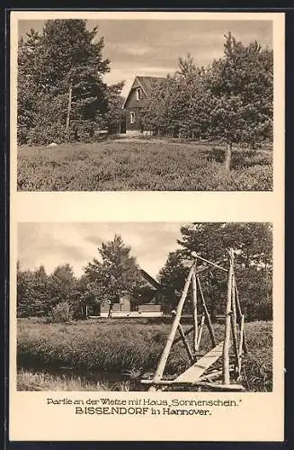 AK Bissendorf / Wedemark, Partie an der Wietze mit Haus Sonnenschein