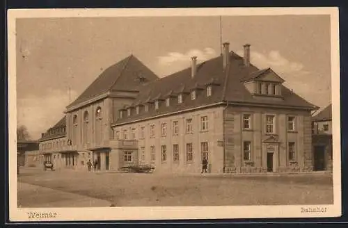 AK Weimar / Thüringen, Partie am Bahnhof