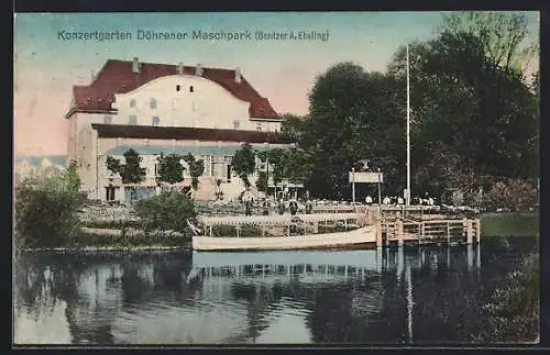 AK Döhren / Hannover, Der Konzertgarten Döhrener Maschpark von A. Ebeling