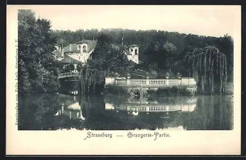 AK Strassburg, Ansicht der Orangerie