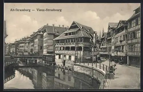 AK Strassburg, Strassenpartie in der Altstadt