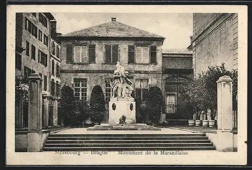 AK Strassburg, Broglie, Monument de la Marseillaise