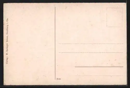 AK Barr i. E., Ortsansicht mit Ruine Andlau