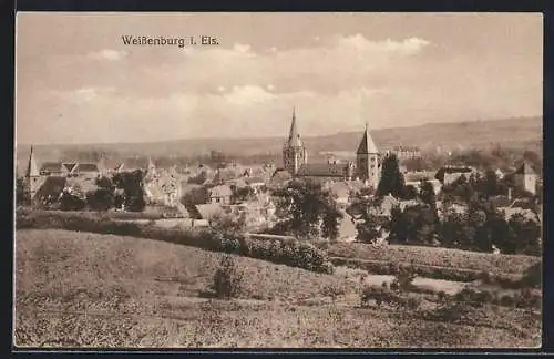 AK Weissenburg i. Els., Teilansicht der Ortschaft