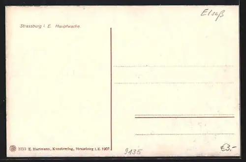 AK Strassburg, Hauptwache, Wachablösung