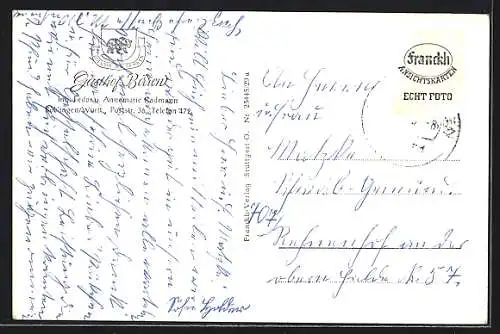 AK Böblingen, Uferpartie mit Kirche