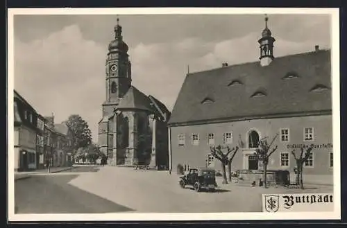 AK Buttstädt, Städtische Sparkasse und Kirche