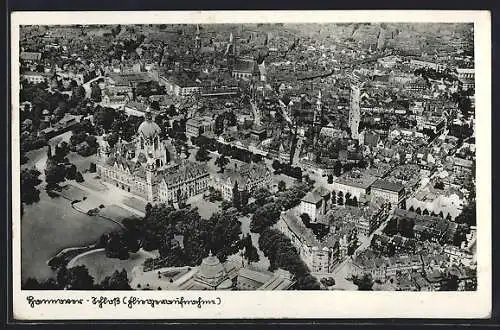 AK Hannover, Schloss, Fliegeraufnahme