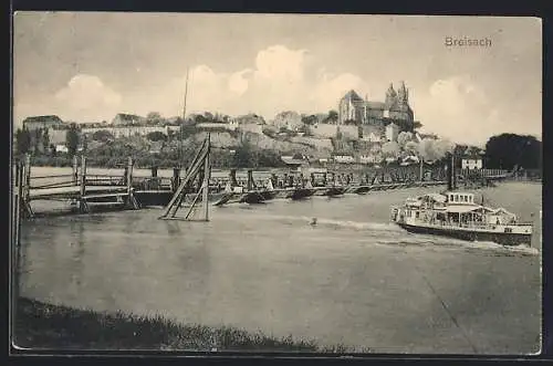 AK Breisach, Uferpartie mit Kirche