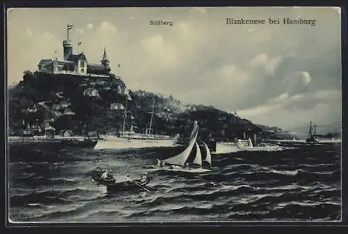 AK Blankenese bei Hamburg, Süllberg mit Hotel