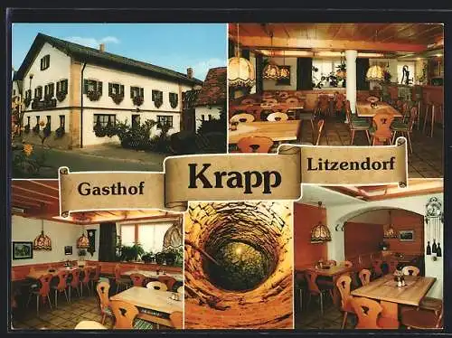 AK Litzendorf b. Bamberg, Gasthof Krapp, Bes. Familie A. Krapp