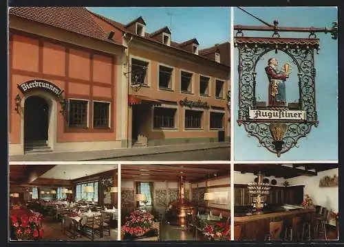 AK Landau /Pfalz, Restaurant und Bierbrunnen Augustiner, Bes. Lothar Rudolph, Königstrasse 26