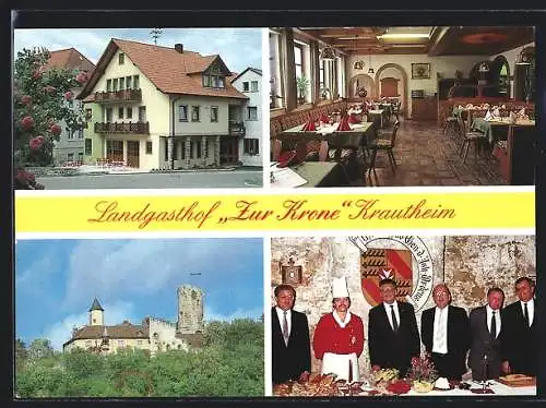 AK Krautheim /Jagst, Landgasthof Zur Krone, Bes. Fam. Josef und Wolfgang Riegler, König Albrecht-Strasse 3