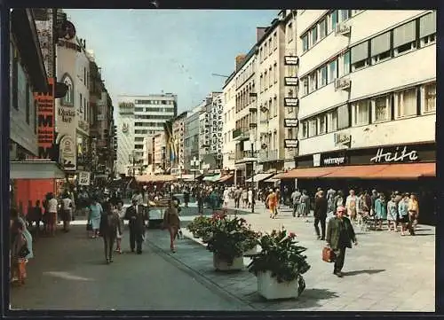 AK Köln, Blick in die Schildergasse mit ihren Ladengeschäften