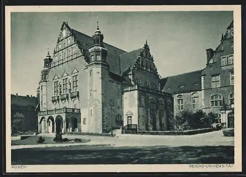 AK Posen-Poznan, Reichs-Universität mit Strassenpartie