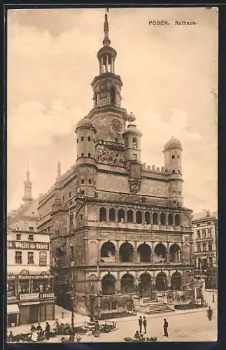 AK Posen, Rathaus mit Platz