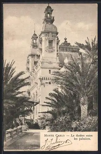 AK Monte Carlo, Le theatre entre les palmiers, Monaco