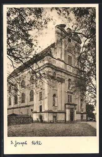 AK Grüssau, Ansicht der Josefskirche