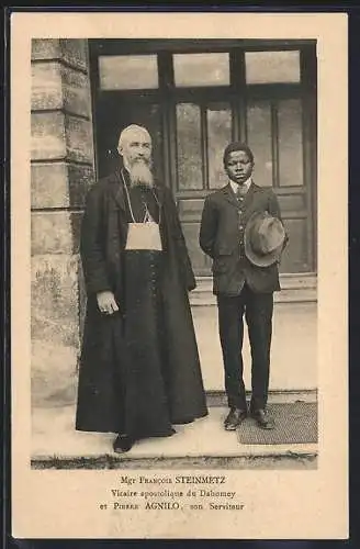 AK Dahomey, Francois Steinmetz Vicaire apostolique du Dahomey et P. Agnilo son Serviteur