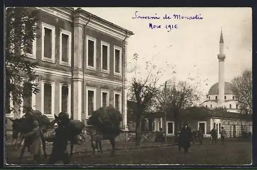 AK Monastir, Strassenpartie mit Eseln