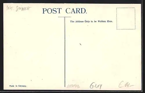 AK British Guyana, Briefmarken des Landes, Wappen und Landkarte von Südamerika