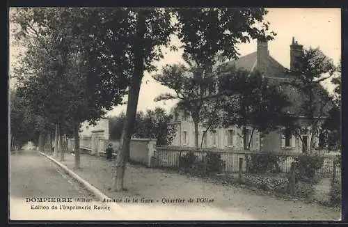 AK Dompierre /Allier, Avenue de la Gare, Quartier de l`Olive