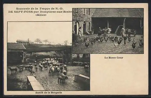 AK Dompierre-sur-Besbre, Trappe de N.-D. de Sept-Fons, La Basse Cour, Sortie de la Bergerie