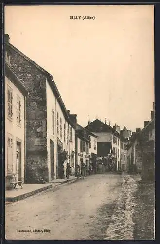 AK Billy /Allier, Strassenpartie mit Boulangerie E. F. Besson