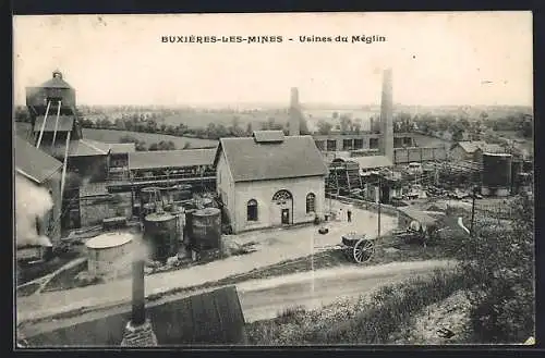 AK Buxieres-les-Mines, Usines du Méglin, Fabrik Méglin