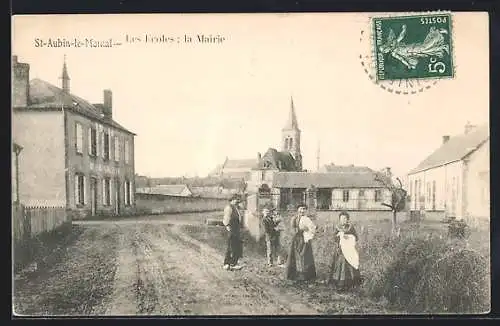 AK St-Aubin-le-Monial, Les Ecoles, la Mairie