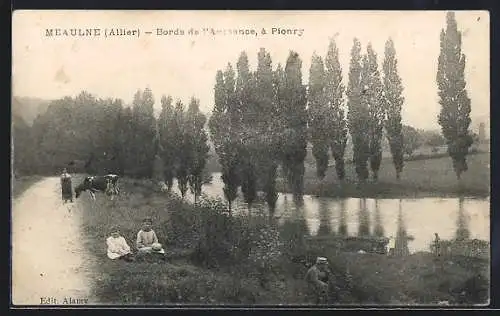 AK Meaulne /Allier, Bords de l`Aurnance à Pionry