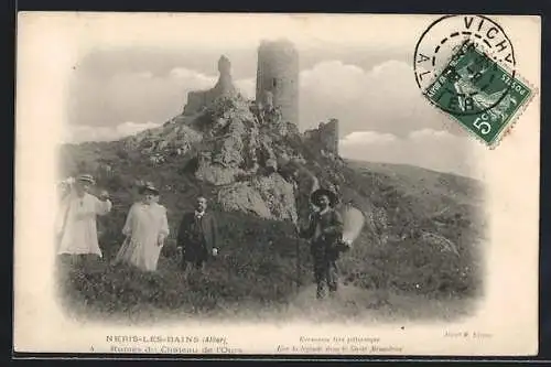 AK Néris-les-Bains /Allier, Ruines du Château de l`Ours