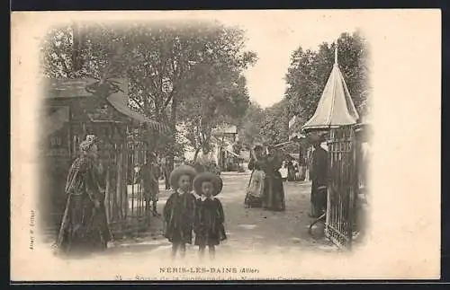 AK Neris-les-Bains, Personnes sur la Promenade du Nouveau Casino