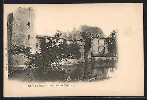 AK Saint-Loup, Le Chateau vom Ufer aus