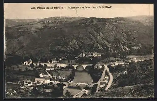 AK Menat, Vallée de la Sioule, Panorama des deux Ponts