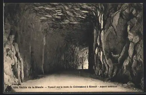 AK Ebreuil, Vallée de la Sioule, Tunnel sur la route de Châteauneuf, Aspect intérieur